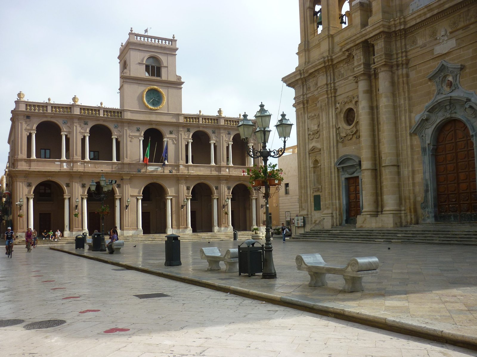 Cathedral square in Marsala, western Sicily